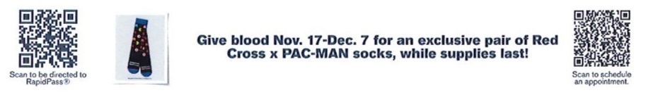blood drive socks